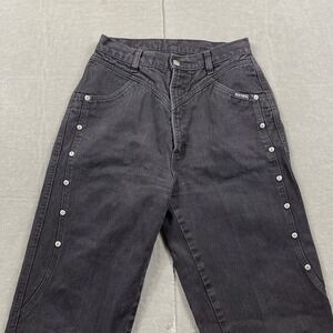 Vintage Rockies Mountain Jeans Womens 26x36 Black Bareback Western Cowgirl USA